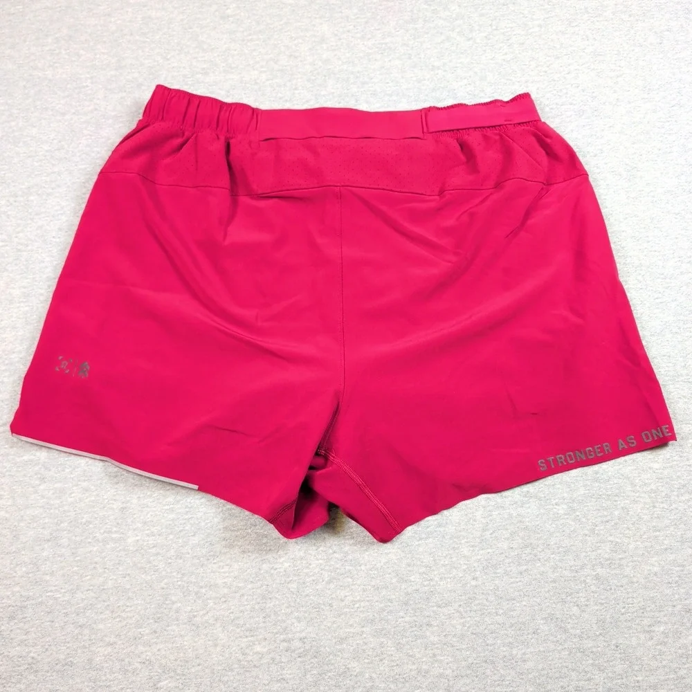 Lululemon x Barrys Stronger As One Shorts Ruby 4 Inch Inseam Lined Mens S/M
